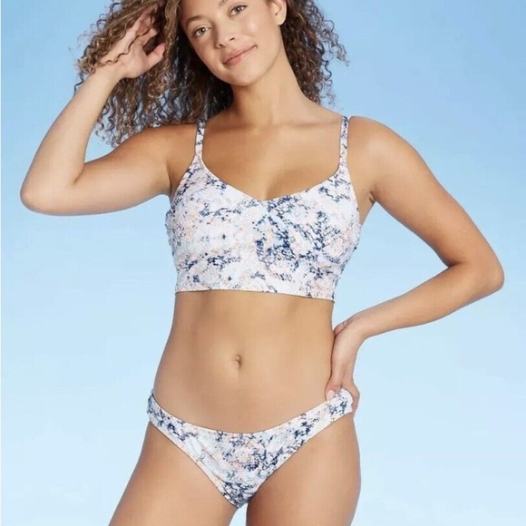 Kona Sol Women’s Swimsuit Set Snake Print Tankini Top & Hipster Bikini Bottom M - Picture 1 of 14